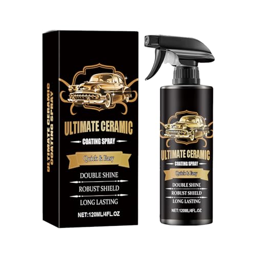 KOAHDE Spray de Revestimiento Cerámica para Coche,Recubrimiento Cerámico Para Vehículos,Pinturas Para Autos Camiones,120ML,Cera de la Pintura del Automóvil,Antiincrustante y Brillante