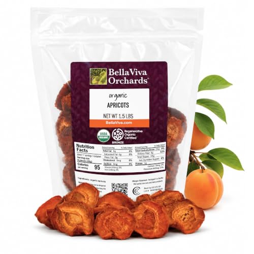Bella Viva Organic California Dried Apricots, 1.5 lb