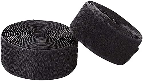 YKK Sew on Hook & Loop Tape, Non-Adhesive Interlocking Tape - Heavy Duty Strips - 50mm Wide Nylon Fabric Fastening Tape for DIY Craft Projects, Home Furnishing, White, 3 Metres