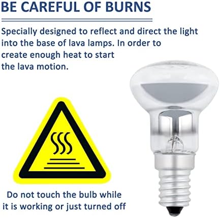 Caldarax 3 Pack R39 E14 30W Lava Lamp Bulbs, Dimmable Reflector Bulbs, Warm White 2700K, 300LM, AC 220V-240V, for Lava Lamps Spotlights, Glitter Lamps, Rocket Lamps