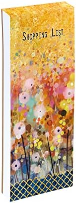 The Gifted Stationery Magnetic Shopping List Pad for Fridge, Lined Paper Memo Notepad. Perfect as a to Do List, Food Shopping or Notes Organiser (Van Gogh - Almond Blossom)