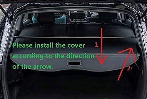 Caartonn Cargo Cover for 2013 2014 2015 2016 2017 2018 2019 Ford Escape Trunk Retractable Cargo Luggage Security Shade Cover Shield Black（with Small Flaps