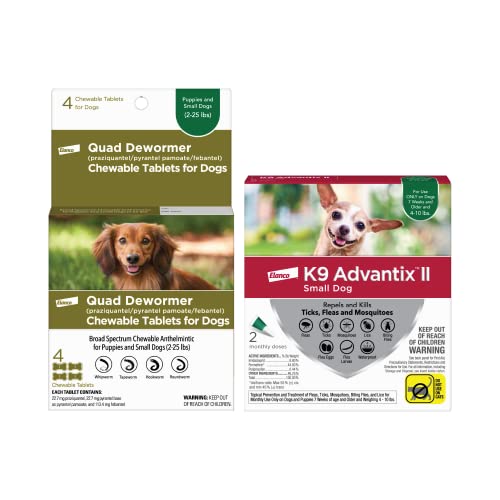 K9 Advantix Small Dog 2 Pack + Quad Dewormer Small Dog #TOP10
