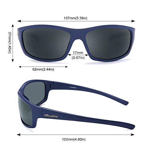 image for POLARKING 2 PACK Polarized Sport Sunglasses for Men Matte Finish Sun g
