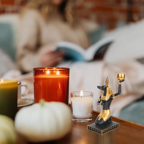Bougeoir Anubis rétro noir pour sublimer votre table de Noël - 6