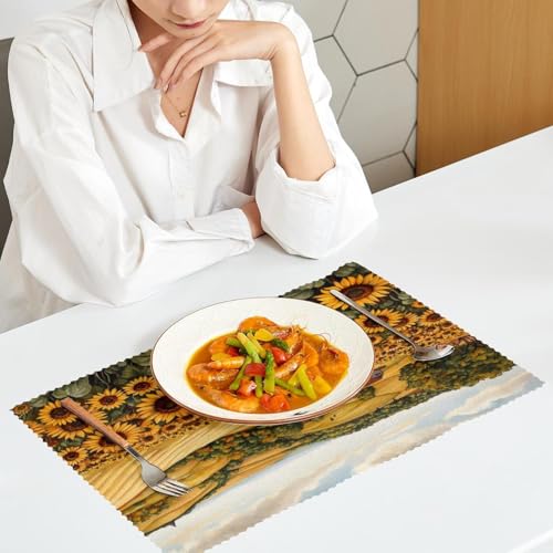 Sets de table pour table de salle à manger antidérapants 6 pcs