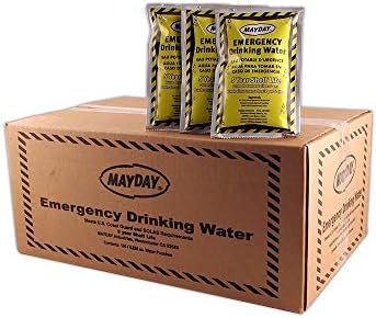 Mayday Emergency Water Pounches Case of 100. Emergency Preparedness, Survival and Backpacking