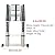 Telesladder Extension Ladder 2.3M-8M Aluminum Heavy Dutyladder for Garage & Truck Outdoor/Indoor Engineeladder Marriage/6.2M/20.3Ft