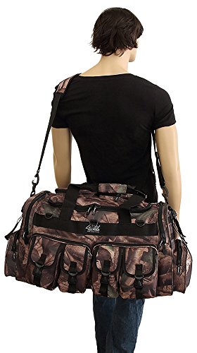 Npusa Mens Large 30" Inch Deer Hunter's Camo Duffel Duffle Military Molle Tactical Cargo Gear Shoulder Bag #TOP3