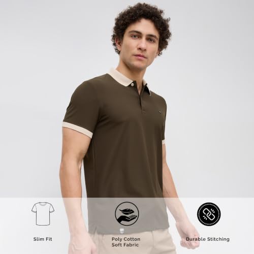 Image of Nostrum Mary Half Sleeve Polo T-Shirt with Two-Tone Collar, Stylish T Shirt for Men, Polo Tshirts for Men, Cotton T Shirt for Man, Casual Tshirt for Mens Boys