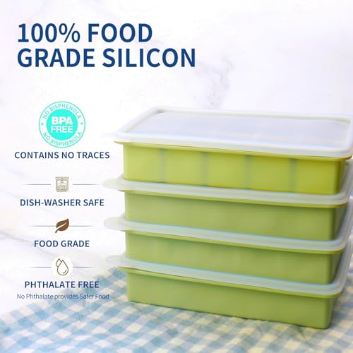 Moldes de silicona para congelador 2 cucharadas, verde 4 piezas miniatura 2