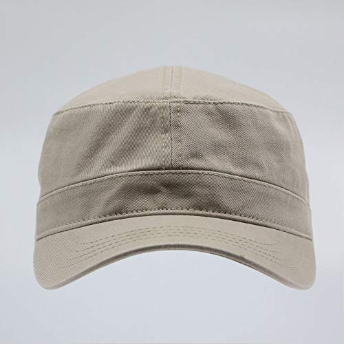 Image of The Vintage Year Heavy Stitching Washed Cotton Cadet Hat - Durable Military Baseball Cap for Men & Women, Outdoor Casual Wear