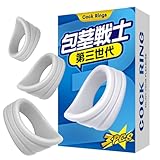 包茎戦士第3世代 コックリング 包茎リング ペニスリング 初～中等度包茎 3点セット 初めての方に 幅広21mm 運動/仕事/睡眠 3大革新 3シーン対応 人気 男性用 アダルトグッズ 大人のおもちゃ おなにーグッズ