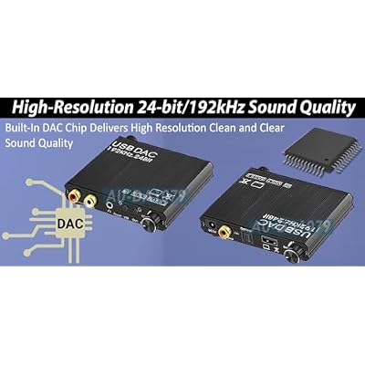 2-in-1 Premium 24-Bit 192 kHz Digital to Analog Audio Decoder and USB Sound Card