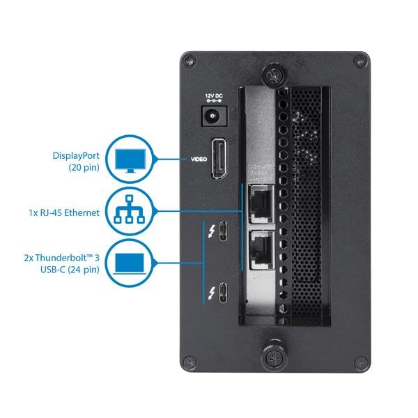 StarTech Thunderbolt 3 a 10 Gbe NIC 2 puerto Caja PCIe externa miniatura 2