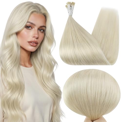 Full Shine I Tip Hair Extensions Color 1000 White Blonde