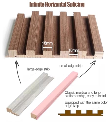 Pannelli da parete in legno, decorazione moderna per ufficio/camera da letto/soggiorno, pannelli scanalati 3D impermeabili