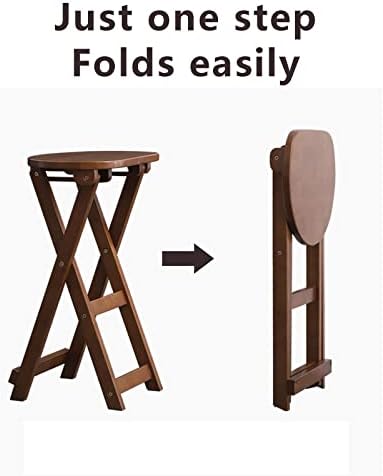 Solid Wood Folding Ladder Chair - Multi-Functional Folding Stool for Adults, Ideal for Kitchen, Garden, Bathroom, and Home Storage Solutions.