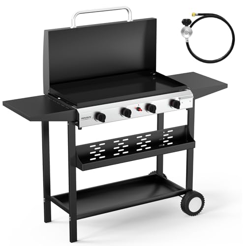 ROVSUN 4-Burner Portable Griddle with Lid