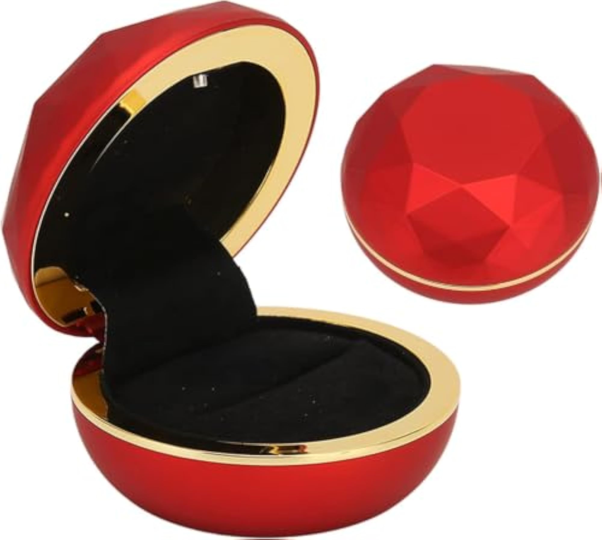 Round Velvet Ring Box for Elegant Jewellery Storage