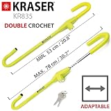 Kraser KR835 antivol volant et pédale jaune, barre télescopique photo 6