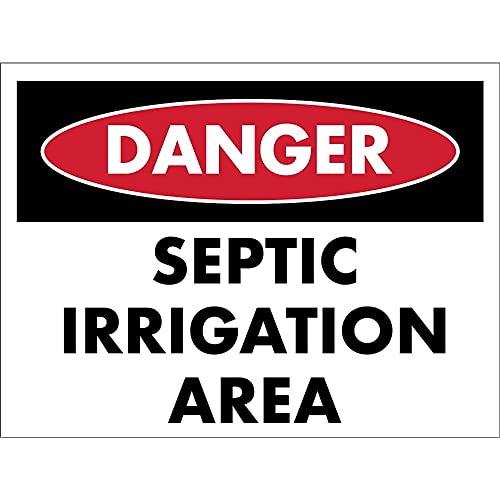 Señal De Advertencia, Área De Riego Séptico De Peligro Cartel De Advertencia Impermeable Placa De La Pared Póster Resistente Cartel De Chapa Placa Metal Para Exteriores Garaje,20X30Cm