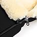 WERNER CHRIST Baby Sheepskin footmuff Oslo Luxe for carrycot - Winter footmuff Made of Medical Fur (from 0 to 6 Months) for carrycot, Infant Carrier, Stroller, in Black