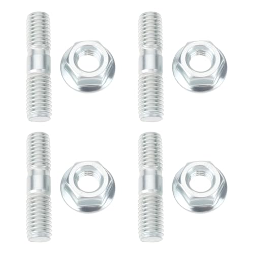 Image of AS Axis Spindleon 4pcs M8x35mm ATV Exhaust Studs Nuts Kit 92900-08022-0B Compatible with Honda 300EX 350 420 500