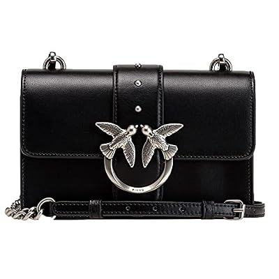 Pinko,MINI LOVE BAG ONE SIMPLY,Z99O Nero-Old silver,Donna Borsa,Taglia Unica