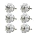 Produktbild Möbelknopf Möbelknauf Möbelgriff 6er Set 049GN Pumpkin Kürbis Blume Weiß - Jay Knopf Keramik Porzellan handbemalte Vintage Möbelknöpfe für Schrank, Schublade, Kommode, Tür