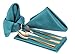 Ruvanti Cloth Napkins Set of 12, 18x18 Inches Napkins Cloth Washable, Soft, Durable, Absorbent, Cotton Blend. Table Dinner Napkins Cloth for Hotel, Lunch, Restaurant, Weddings, Events, Parties - Teal