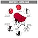 ALPHA CAMP Oversized Moon Saucer Chair with Folding Cup Holder and Carry Bag - Red