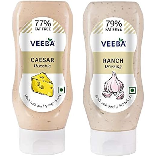 Veeba Ranch + Caesar Dressing Pack of 2, 300g