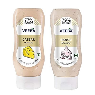 Veeba Ranch Dressing,300g and Caesar Dressing ,300g - Pack of 2