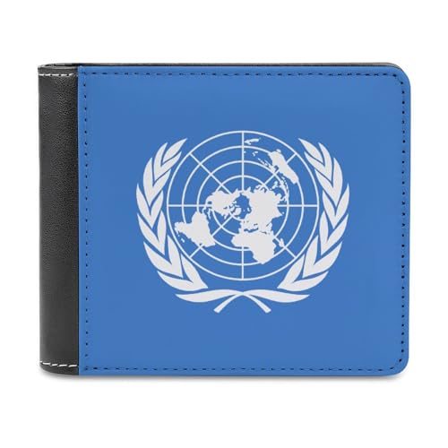 United Nations Flag Mens Short Wallet，coin Wallet, Card Bag, Certificate Storage Bag