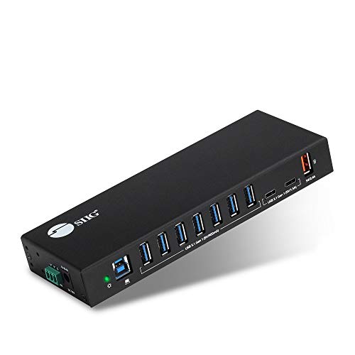 SIIG Industrial 10-Port USB 3.1 Hub with Dual USB-C Charging, ID-US0811-S1