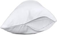 Precoco 100% Cotton Standard Pillowcases Set of 2, 600 Thread Count White with Hidden Zipper, Hotel Quality 20x26 Soft Breathable Covers