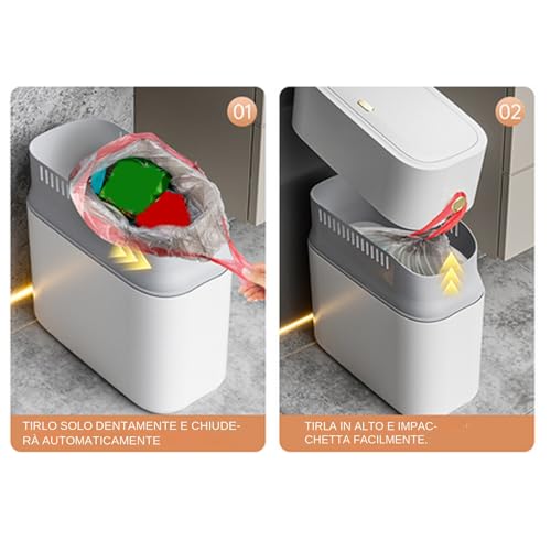 Cubo de basura de baño antiolor que elimina malos olores en espacios estrechos de casa 4