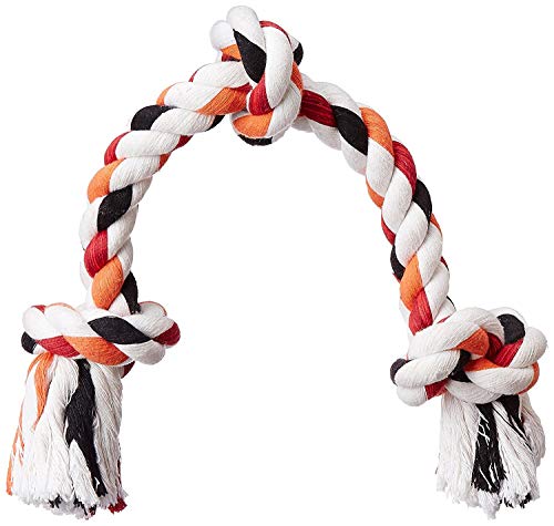 Image of Tail Dog and Puppy Toy Set - Chew, Teething, Rope, and Tug Toys for Small to Medium Dogs - Washable Cotton Rope Toys (3 Knot Rope)