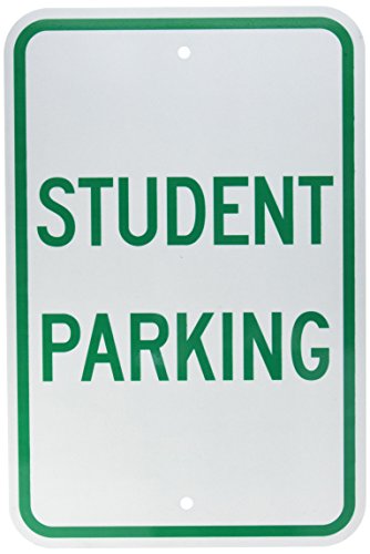 Panneau de parking Brady avec textes imprimés de dimensions 30,5 x 45,7 cm