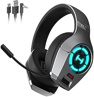 Edifier GX Hi-Res Gaming Headset for PS4/ PS5/ PC/Switch/Xbox Gamepad - USB/Type-C/3.5mm Wired Gaming Headphones with Microphone RGB Lighting - ENC Noise Cancelling - 50mm Driver (Grey)