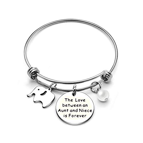 Aunt Niece - Bracciale rigido con ciondolo a forma...