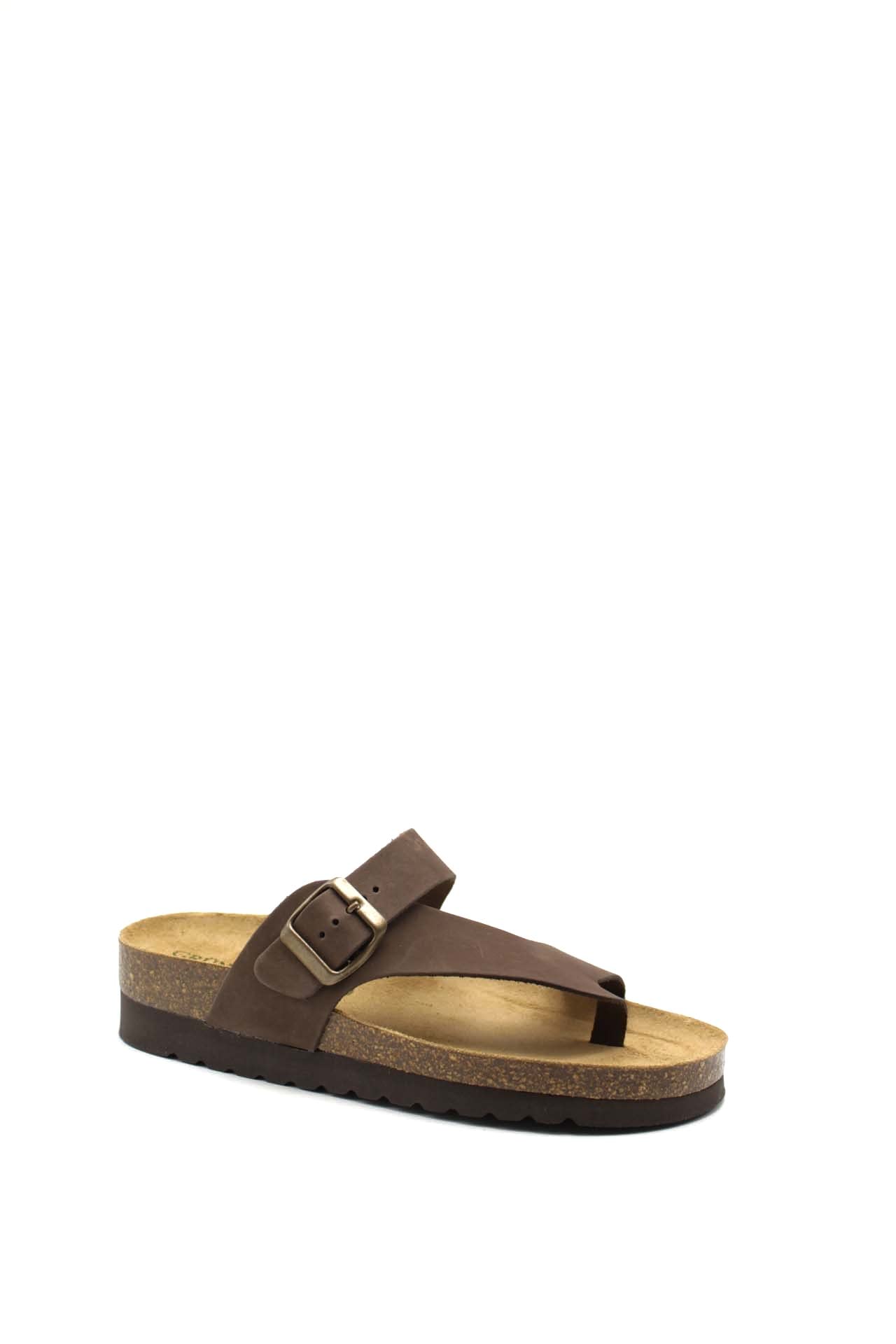 Grunland Hola CB0327 Testa di Moro Ciabatte Donna Infradito BIRK Pelle re-Soft 39, Marrone