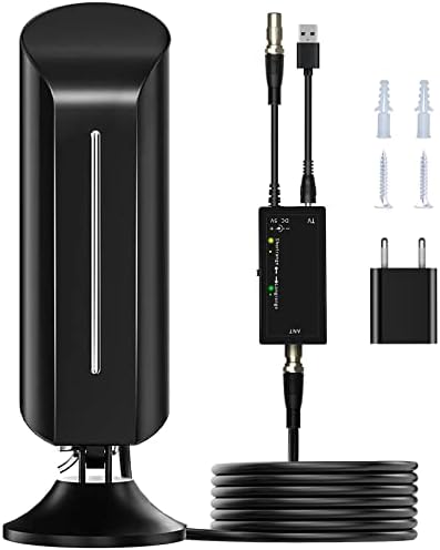 TV Antenna, Outdoor HD Digital TV Antenna IPX8 Waterproof 300+ Miles Long Range Indoor HDTV Antenna Support 4K 1080p and VHF UHF TV Free Local Channels HDTV Antenna, 32.8ft Coaxial Cable