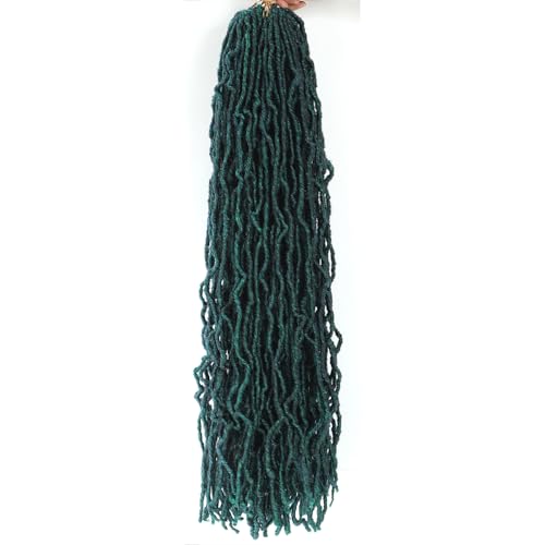 Alrence Faux Locs Crochet Hair 22 Inch 7 Packs Soft Locs Green