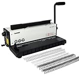 Burostyle TD-1200 Binding Machine, 3:1 Pitch Wire Binder, Punching 12 Sheets/Binding 120 Sheets with Sturdy Metal Construction