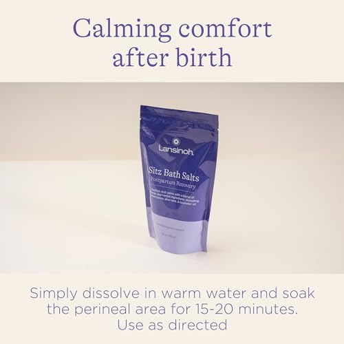 Lansinoh Sitz Bath Salts, Postpartum Essentials, and Hemorrhoid Treatment, Epsom Salt Bath Soak with Lavender Oil, Frankincense and Aloe Vera, 10 Ounce - Image 6