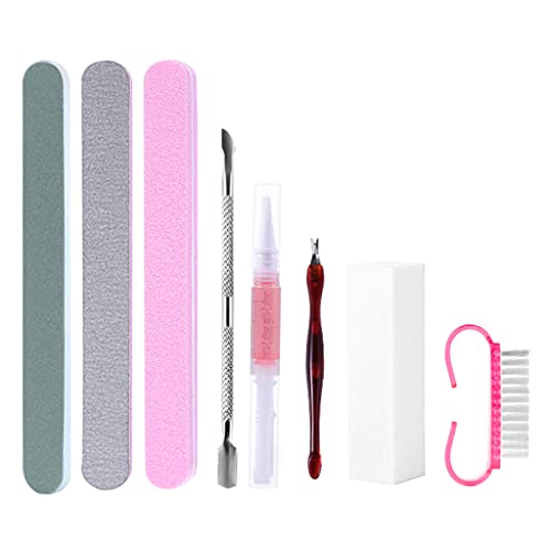 OKwife 1Set Professionelles Nagelfeilen-Set mit Puffer-Nagelhauttrimmer Nagelhautschieber – Bild 8