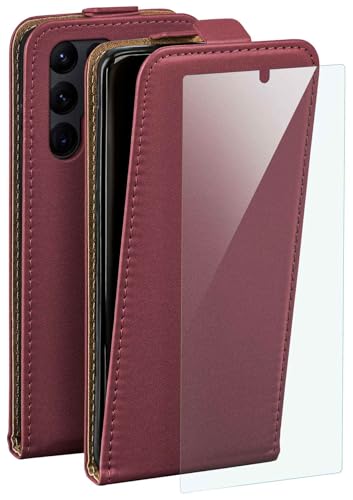 Étui en cuir Galaxy S22 Ultra moex bordeaux protection intégrale chic