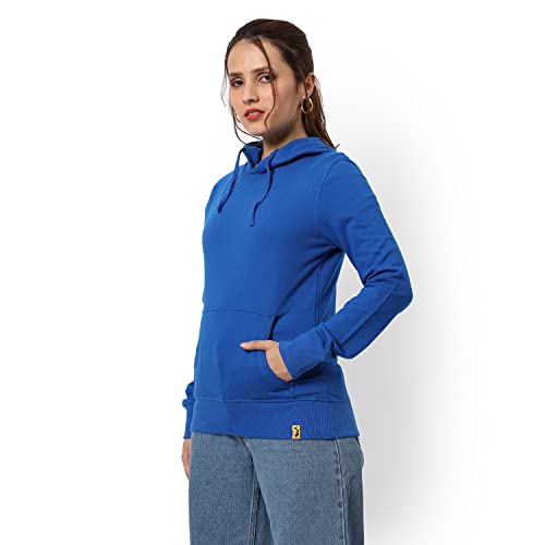 Image of Campus Sutra Women cotton Premium Zipper Hoodie-Grey